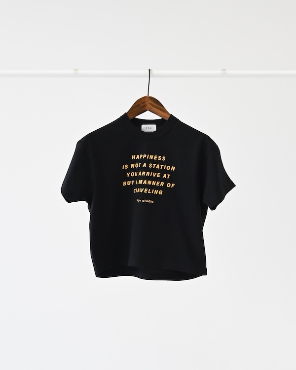 【フォブ】HAPPINESS Tシャツ / ブラック