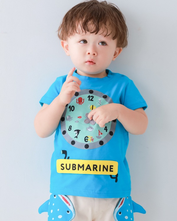 【チークルーム】サブマリン水族館 Tシャツ / ブルー