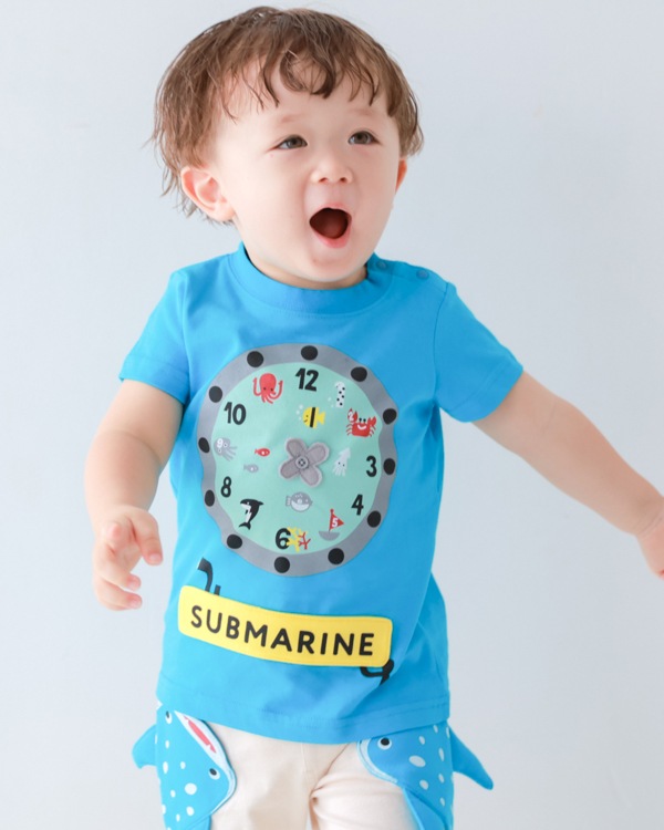 【チークルーム】サブマリン水族館 Tシャツ / ブルー