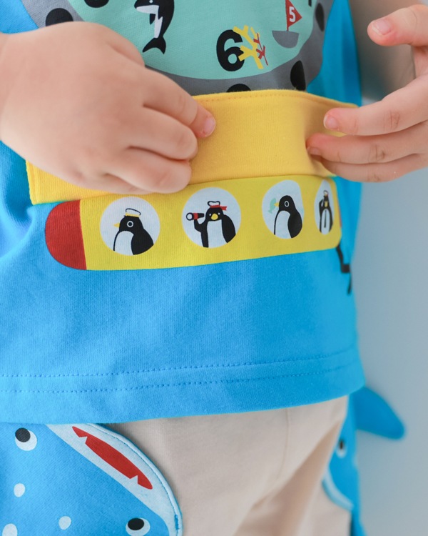 【チークルーム】サブマリン水族館 Tシャツ / ブルー