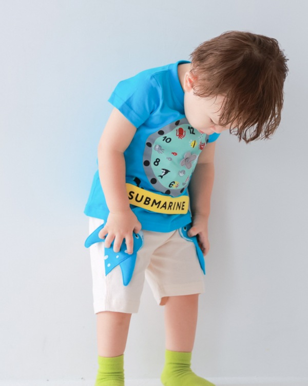 【チークルーム】サブマリン水族館 Tシャツ / ブルー