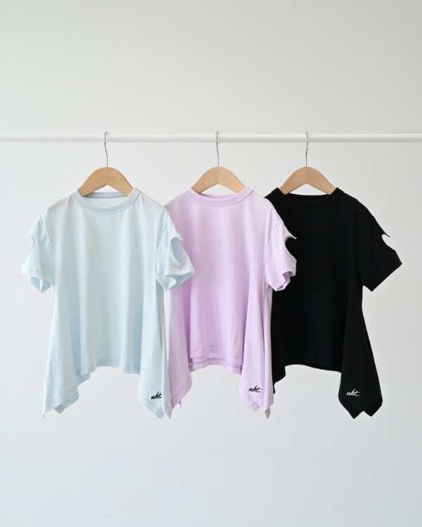 【エヌエイチティー】ハート Tシャツ / ブラック