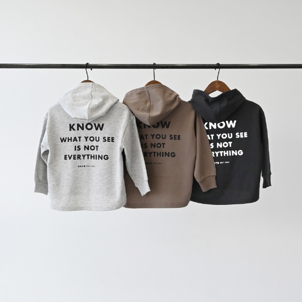 【25FW】KNOW パーカー / アッシュグレー