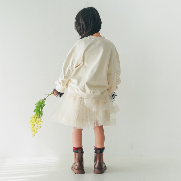 【25FW】ALYSSUM ギャザートレーナー / アイボリー