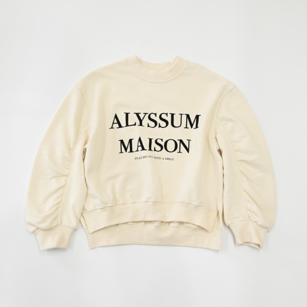 【25FW】ALYSSUM ギャザートレーナー / アイボリー