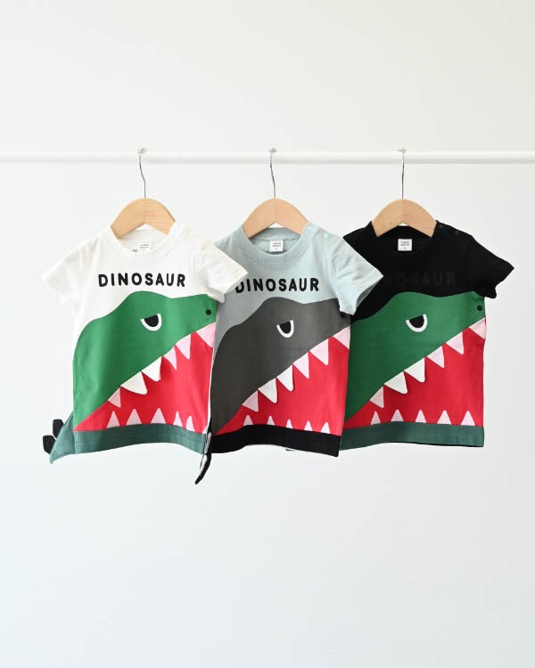 【チークルーム】恐竜歯磨きＴシャツ / ブラック