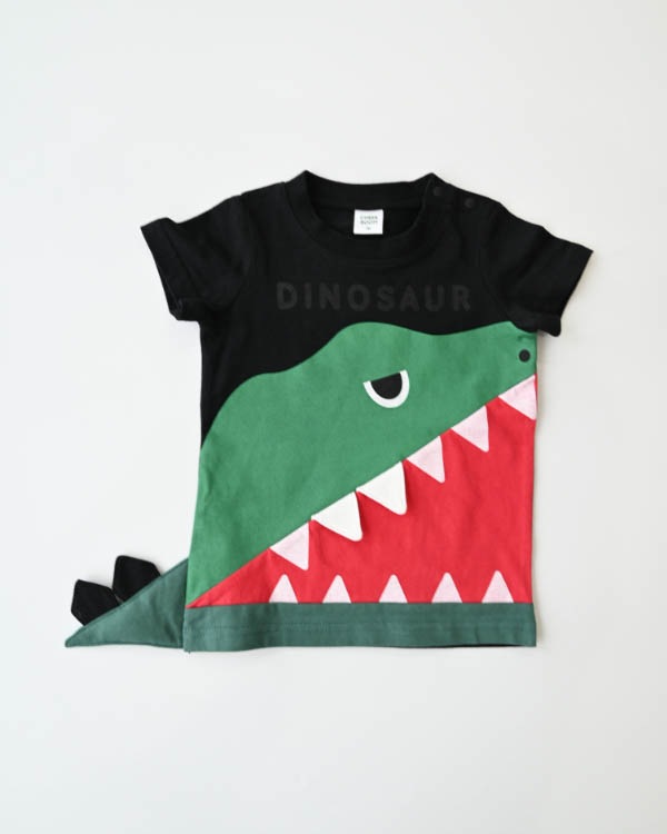 【チークルーム】恐竜歯磨きＴシャツ / ブラック