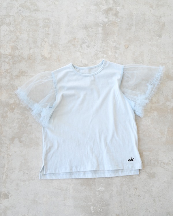 【エヌエイチティー】フレアー Tシャツ / サックス