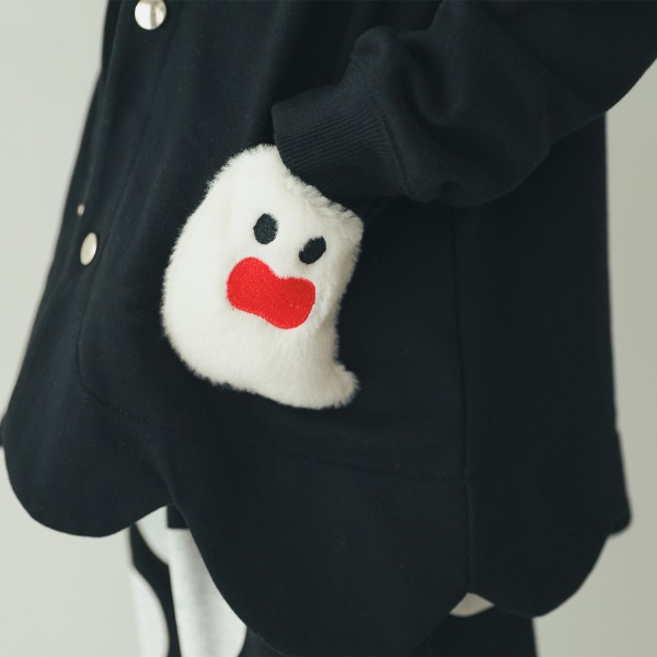 【25FW】おばけ型 カーディガン / ブラック