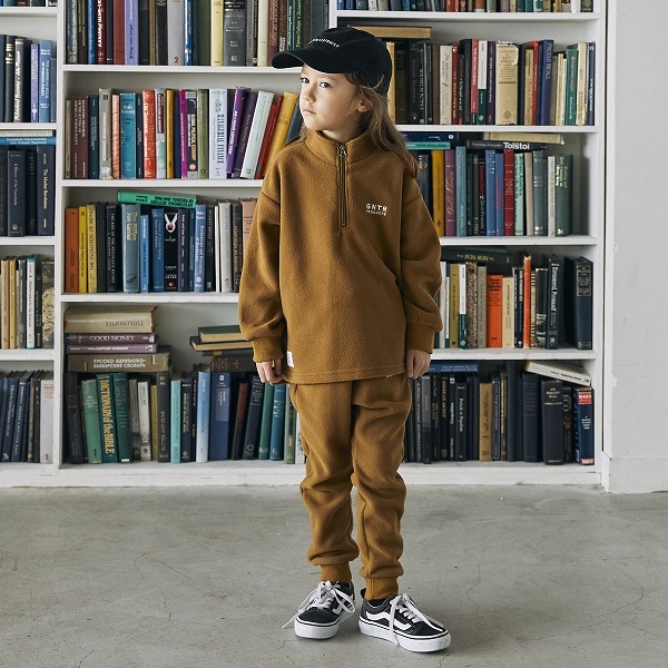 【25FW】フリースハーフジッププルオーバー / キャメル