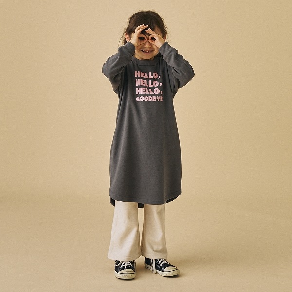 【25FW】HELLO スウェットワンピース / チャコールグレー