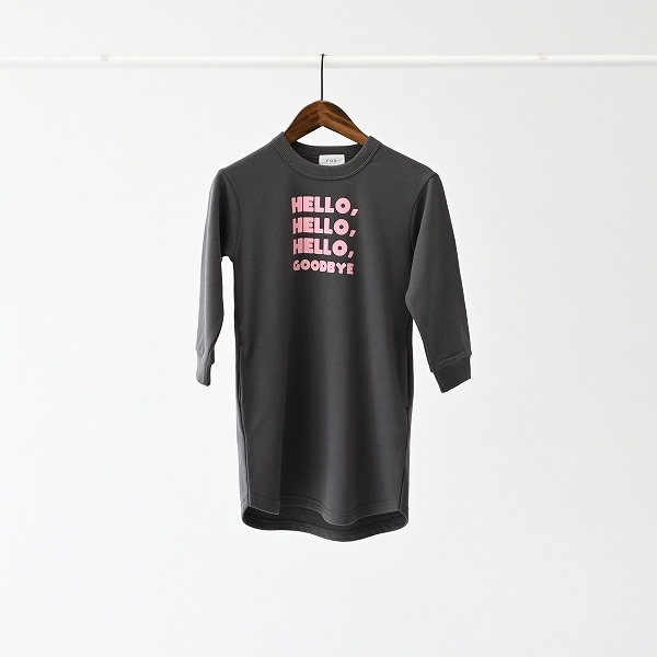 【25FW】HELLO スウェットワンピース / チャコールグレー