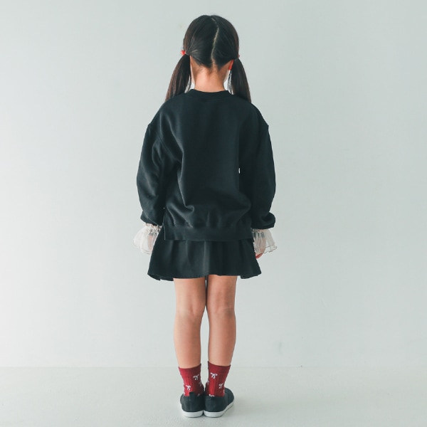 【25FW】ALYSSUM ギャザートレーナー / ブラック