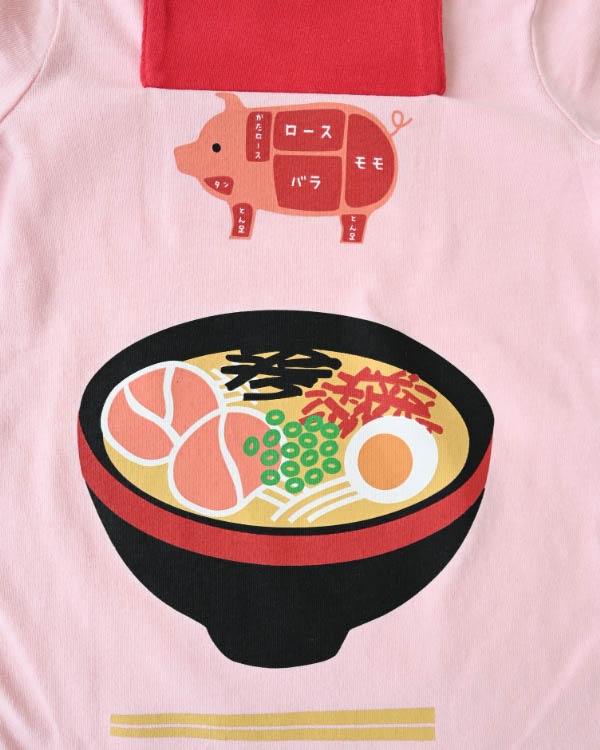 【チークルーム】豚骨ラーメンＴシャツ / ピンク