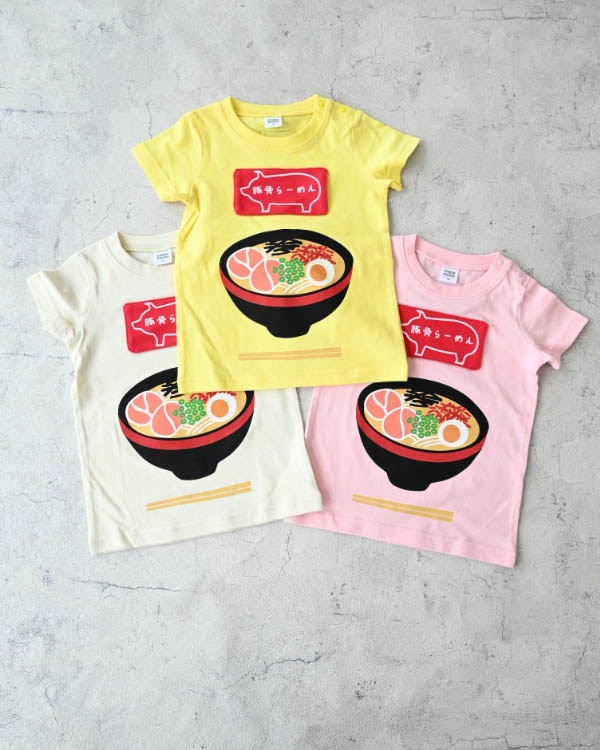 【チークルーム】豚骨ラーメンＴシャツ / ピンク