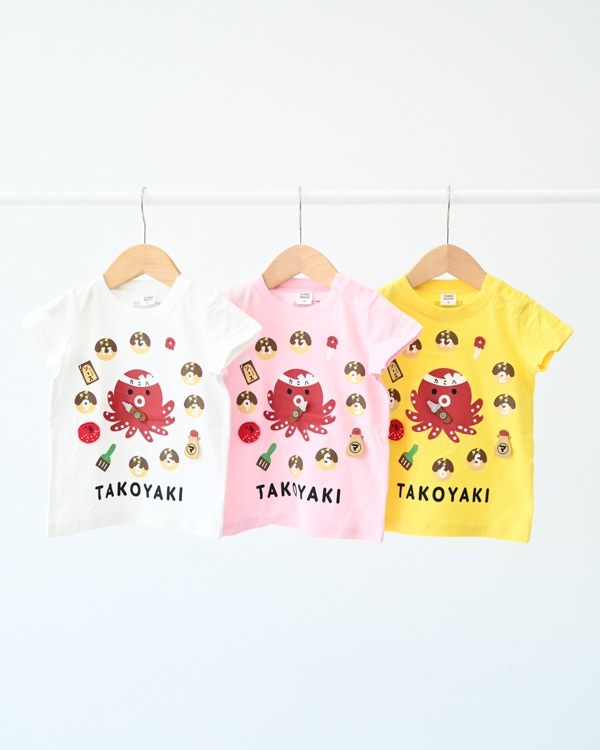 【チークルーム】たこ焼き時計 Tシャツ / ピンク
