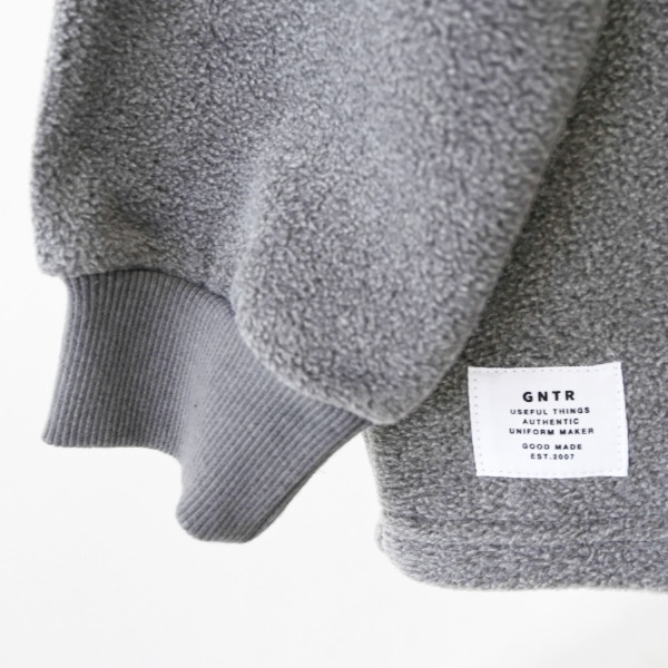 【25FW】フリースハーフジッププルオーバー / 杢グレー