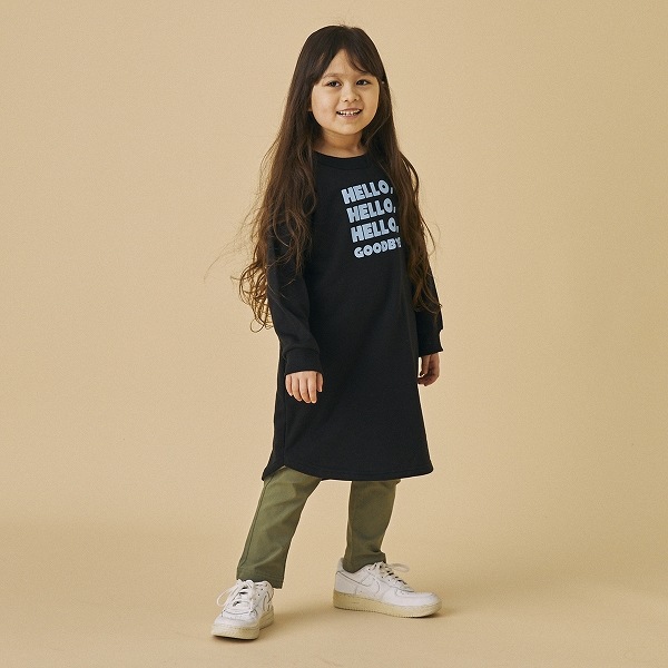 【25FW】HELLO スウェットワンピース / ブラック