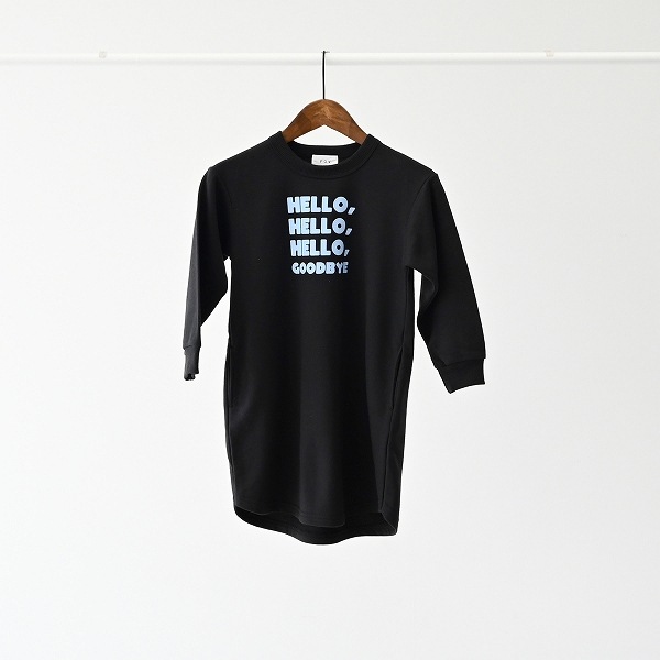 【25FW】HELLO スウェットワンピース / ブラック