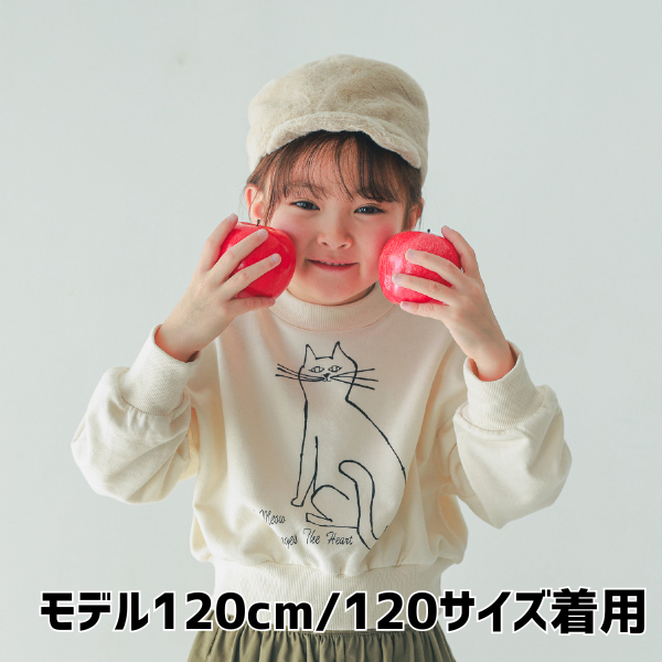 【25FW】cat ドルマンショートトレーナー / アイボリー
