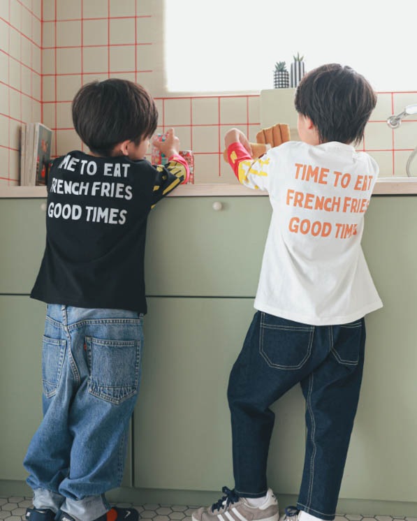 【ニコフラート】ポテト袖ロングTシャツ / オフホワイト