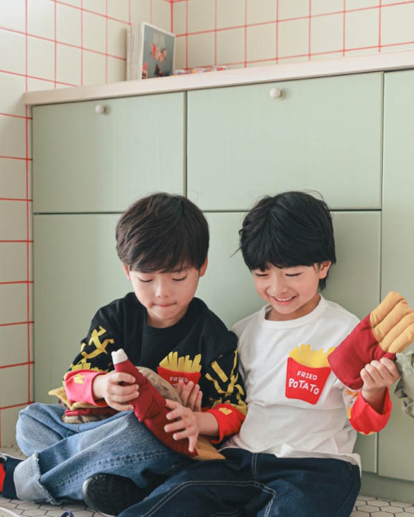 【ニコフラート】ポテト袖ロングTシャツ / オフホワイト