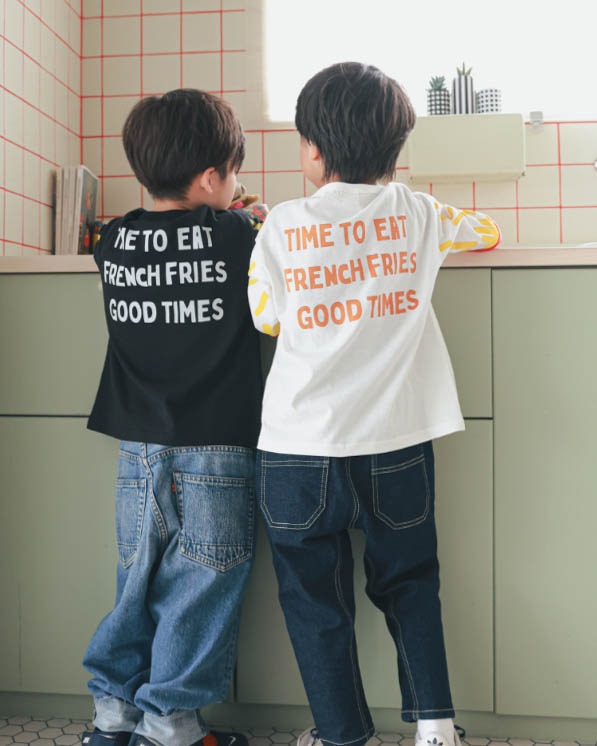 【ニコフラート】ポテト袖ロングTシャツ / オフホワイト