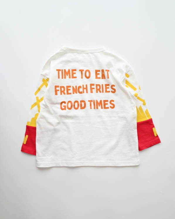 【ニコフラート】ポテト袖ロングTシャツ / オフホワイト