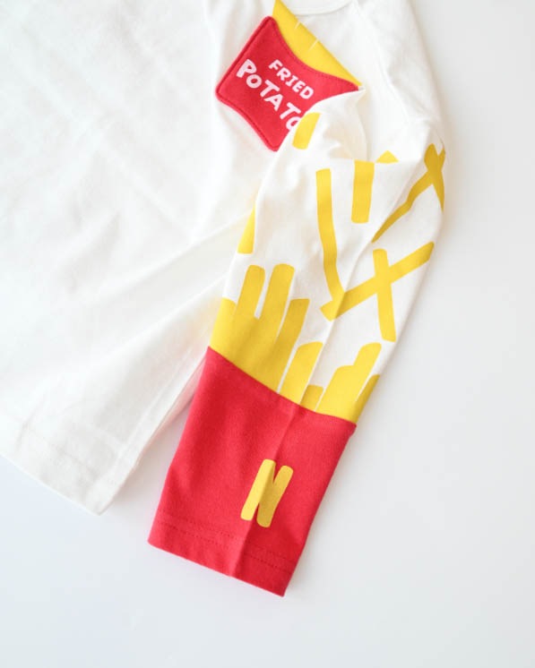 【ニコフラート】ポテト袖ロングTシャツ / オフホワイト