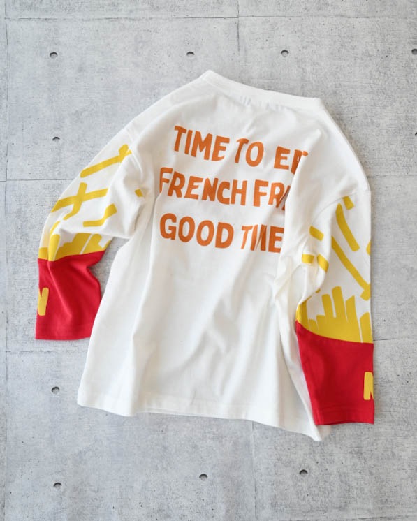 【ニコフラート】ポテト袖ロングTシャツ / オフホワイト