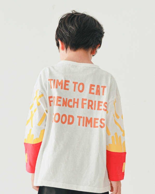 【ニコフラート】ポテト袖ロングTシャツ / オフホワイト