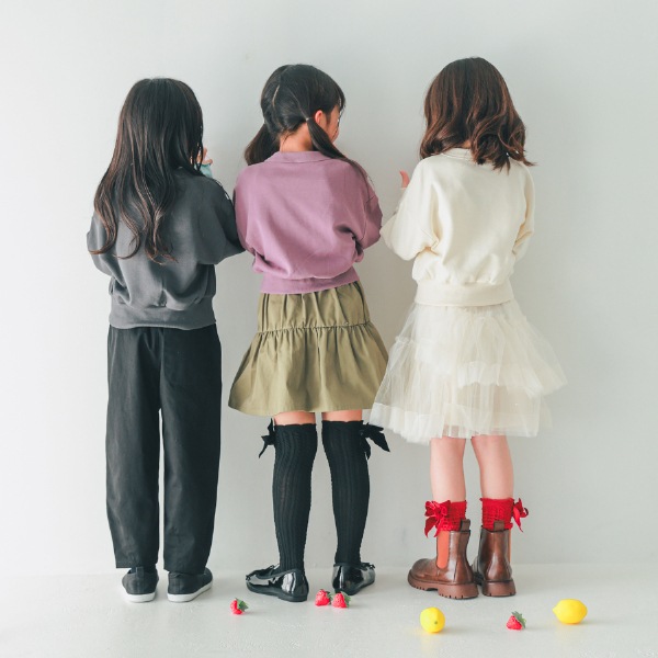 【25FW】cat ドルマンショートトレーナー / ラベンダー