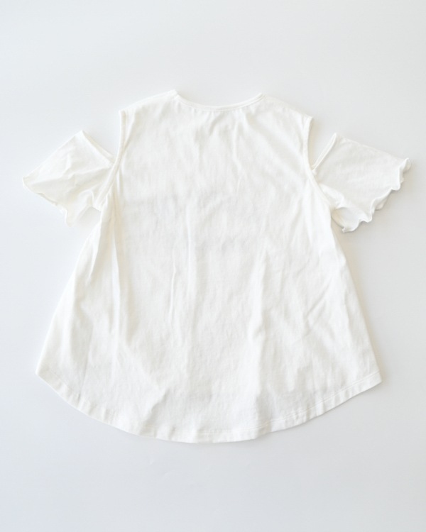 【エヌエイチティー】オフショルダー Tシャツ / オフホワイト