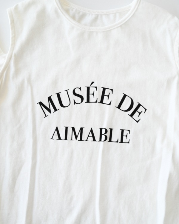 【エヌエイチティー】オフショルダー Tシャツ / オフホワイト