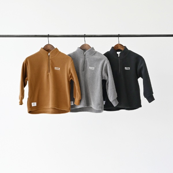 【25FW】フリースハーフジッププルオーバー / キャメル
