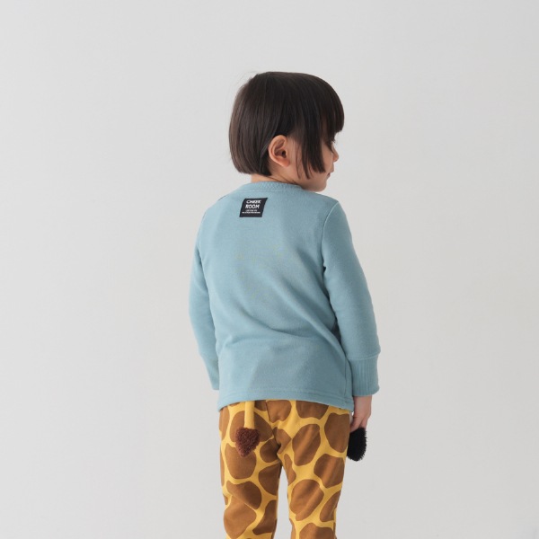 【25FW】きりんとしまうま トレーナー / ブルー