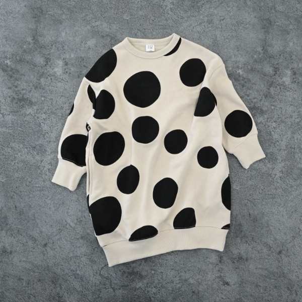 【25FW】ドット スウェットワンピース / アイボリー