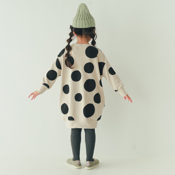 【25FW】ドット スウェットワンピース / アイボリー