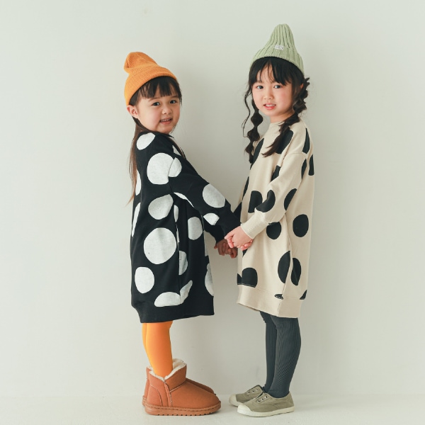 【25FW】ドット スウェットワンピース / アイボリー