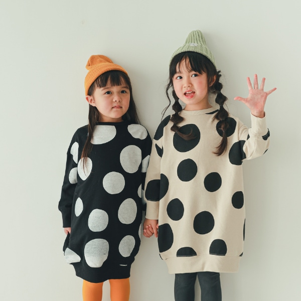 【25FW】ドット スウェットワンピース / アイボリー
