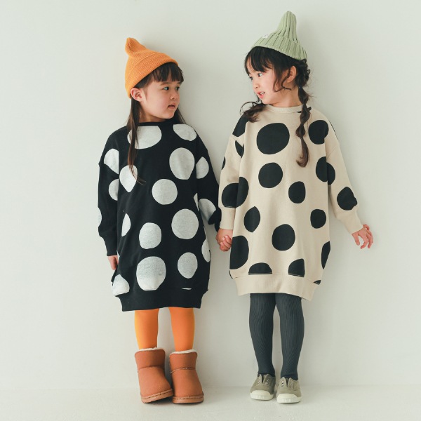 【25FW】ドット スウェットワンピース / アイボリー