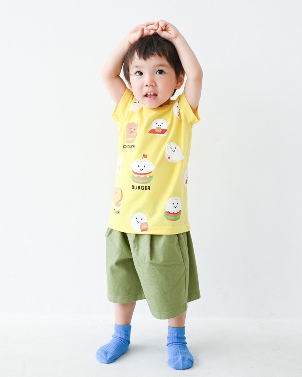 【チークルーム】おばけバーガー Tシャツ / イエロー