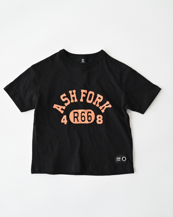 【ゼロスタンダード】ASH FORK Tシャツ / ブラック