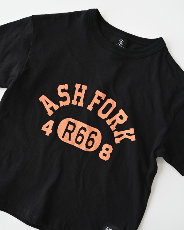 【ゼロスタンダード】ASH FORK Tシャツ / ブラック