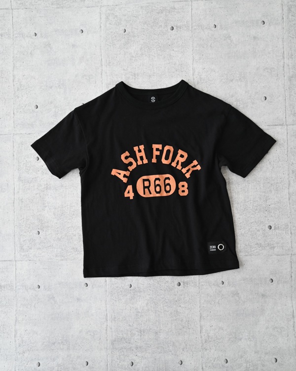 【ゼロスタンダード】ASH FORK Tシャツ / ブラック