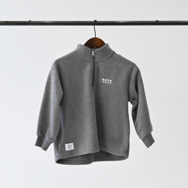【25FW】フリースハーフジッププルオーバー / 杢グレー