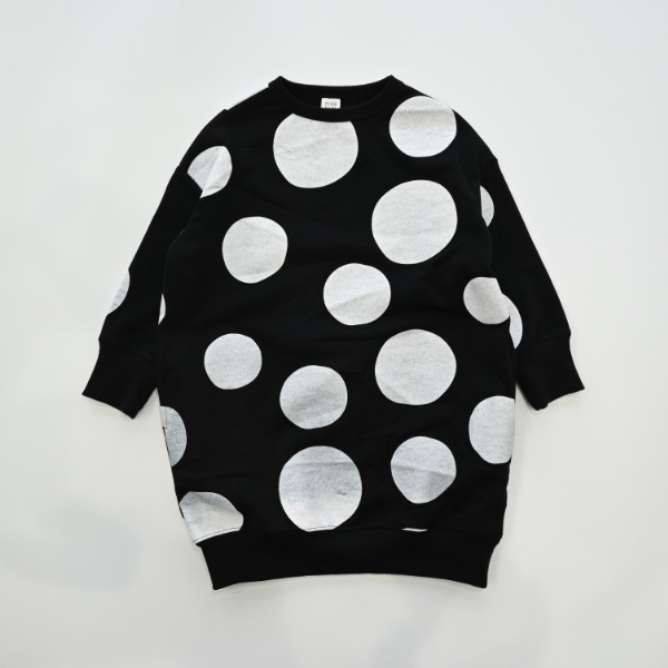 【25FW】ドット スウェットワンピース / ブラック