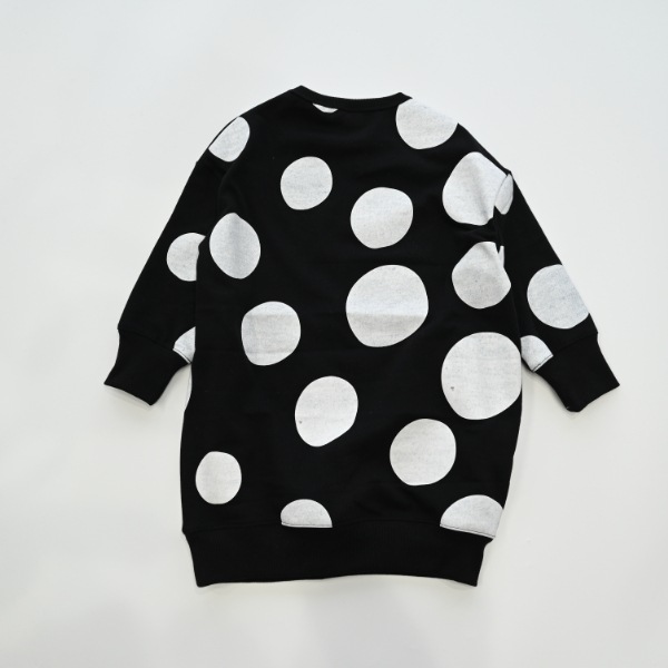 【25FW】ドット スウェットワンピース / ブラック