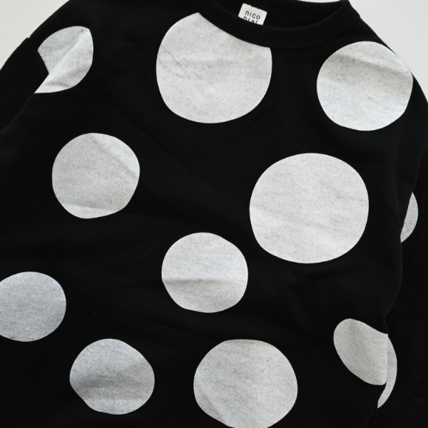 【25FW】ドット スウェットワンピース / ブラック