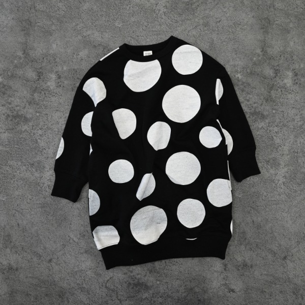 【25FW】ドット スウェットワンピース / ブラック